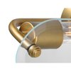 Nuvo Teton 2-Light Vanity, E26 60W, Natural Brass, Clear Beveled 60/7712